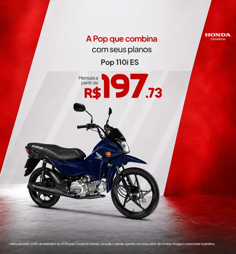Banner Rio Branco Motos Consórcio Honda Pop 110i ES